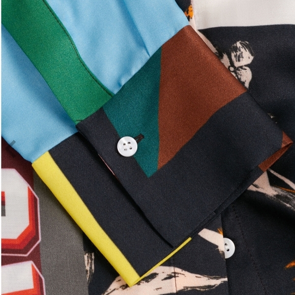 Dorothee Schumacher - Artistic Patch silk blend blouse - Size 2 - Picture 5 of 16